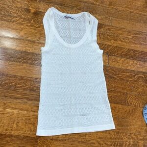 Zara White Knit Tank Top